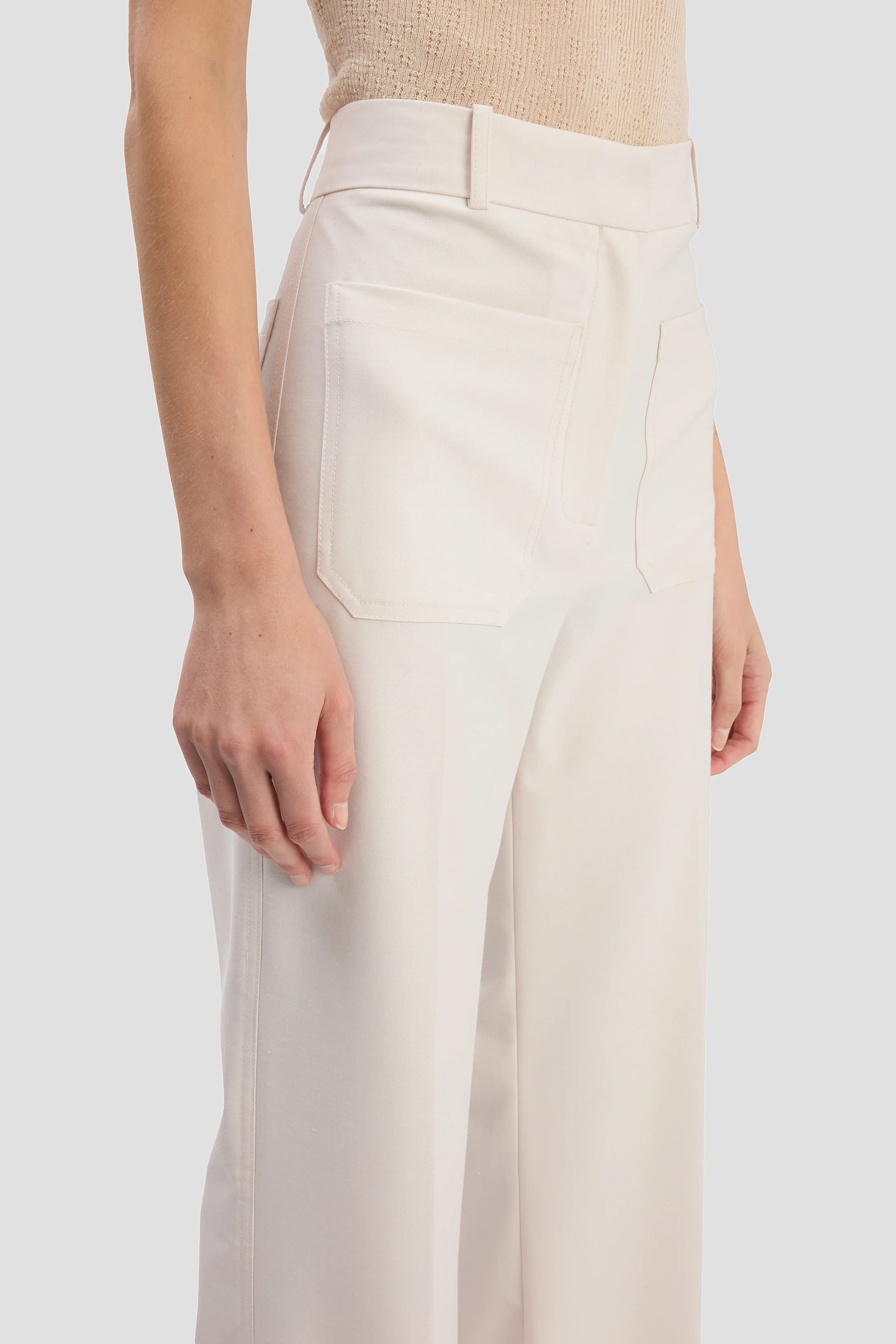 Alina Trouser In Bone - Image 3