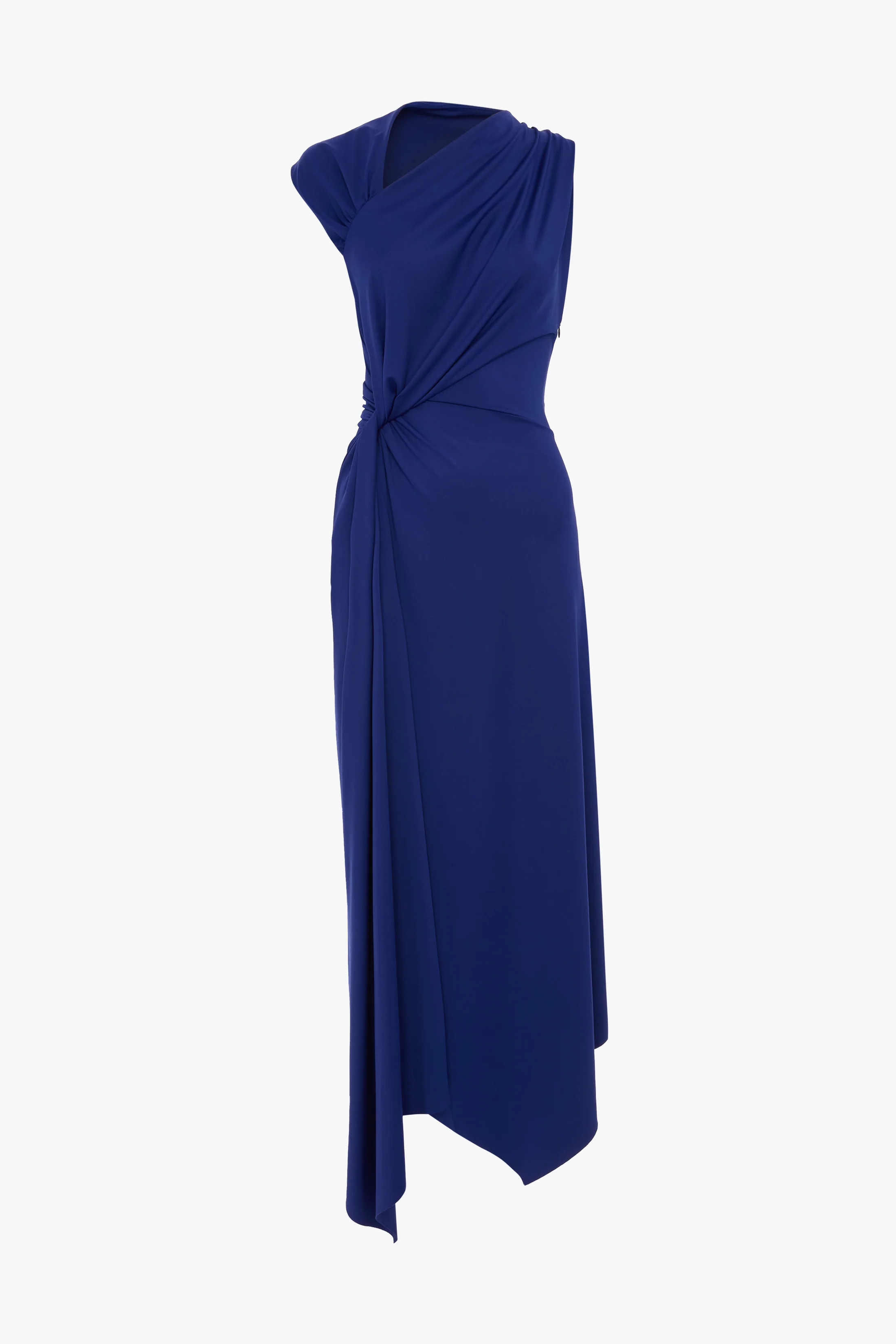Cap Sleeve Midi Dress In Bright Indigo - Image 5
