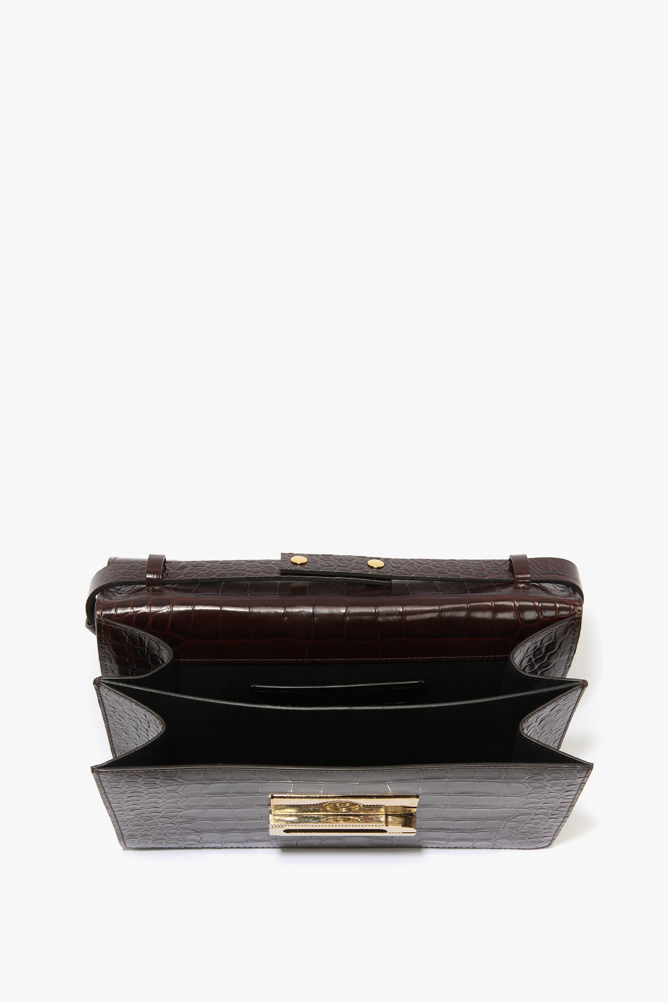 Dorian Bag In Embossed Dark Brown Leather - Image 6