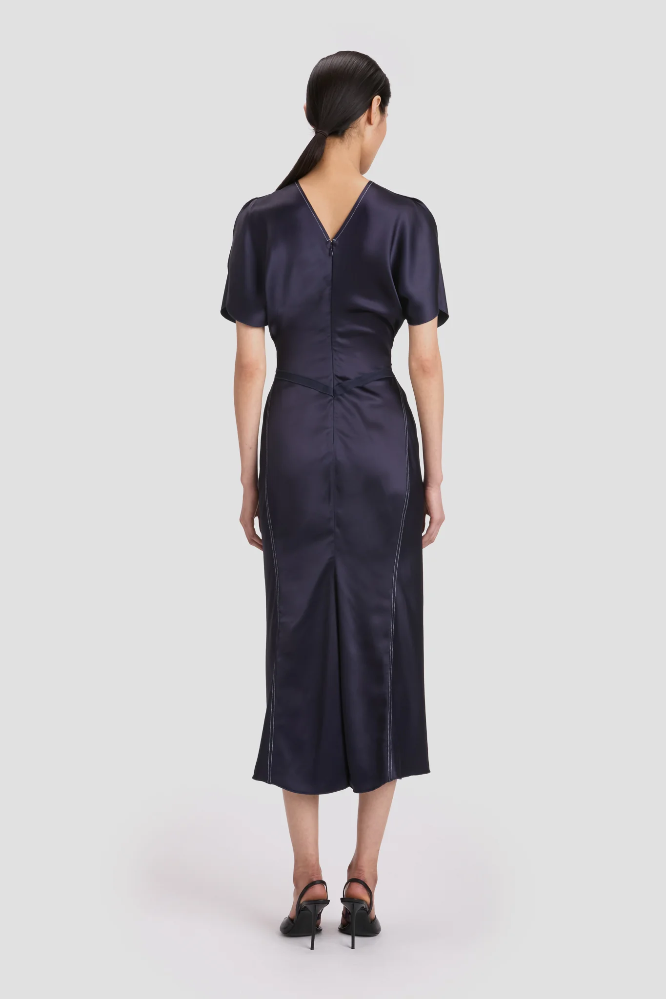 Bela Midi Dress In Midnight - Image 5