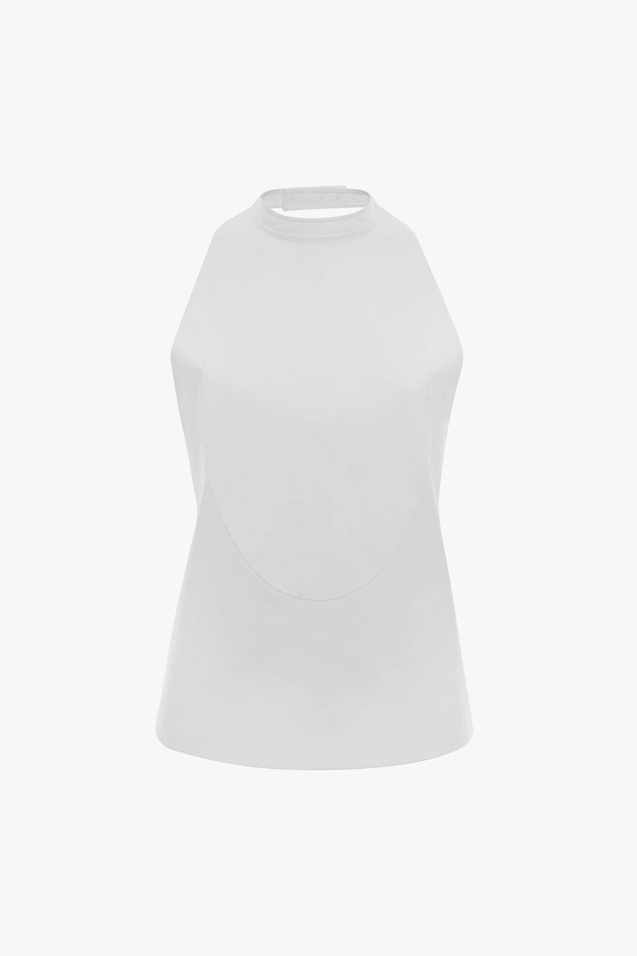 Backless Bib Top In White - Image 5