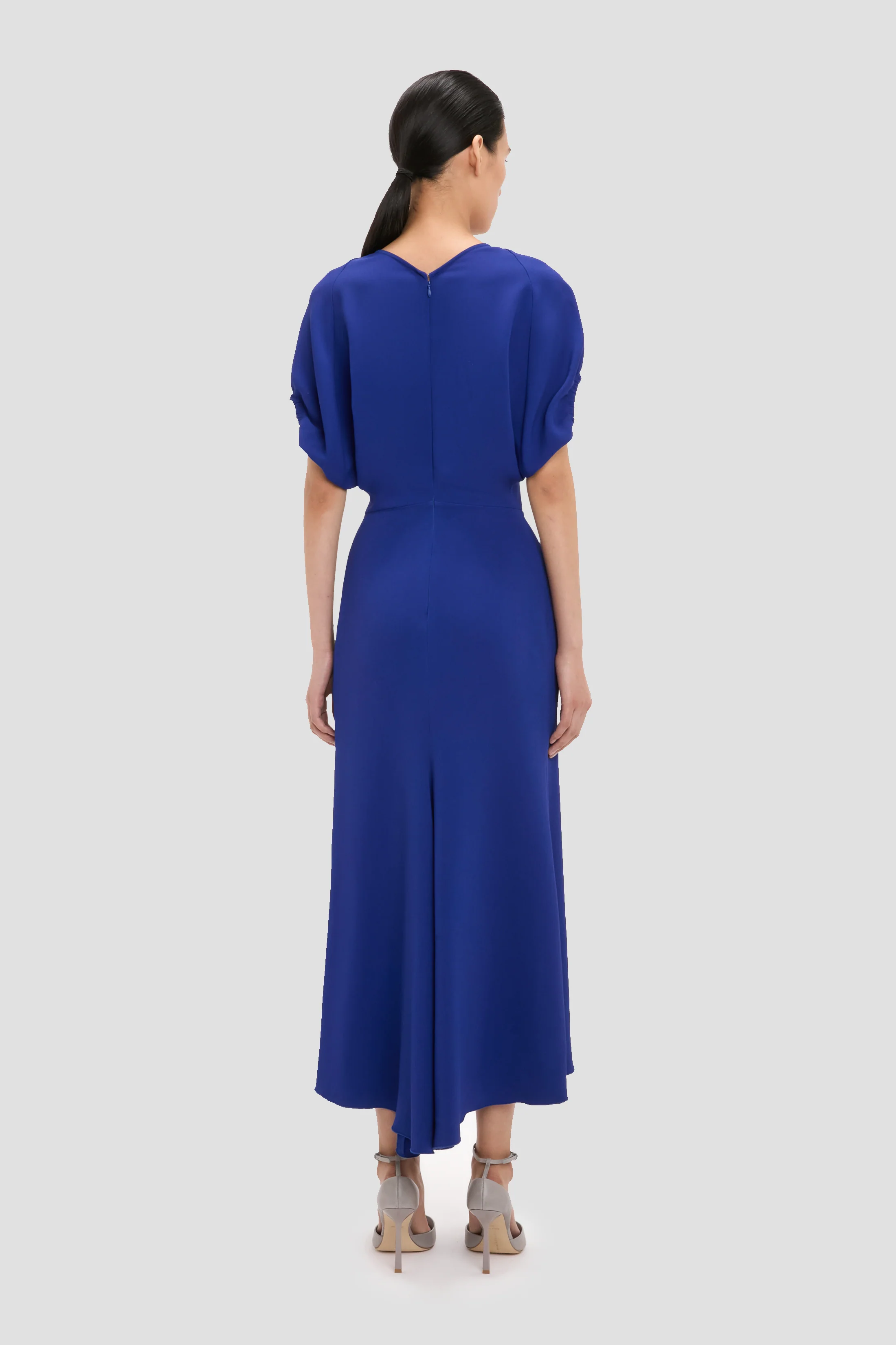 Edith Midi Dress In Bright Indigo - Image 4