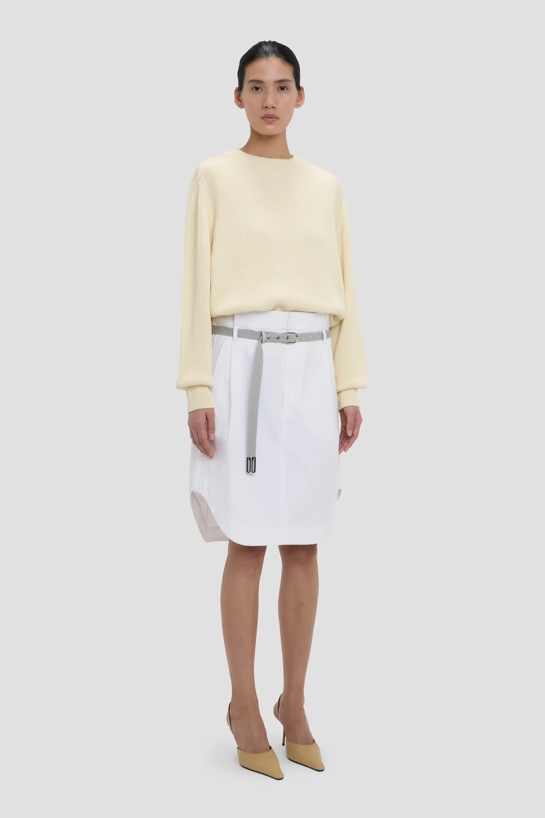 Cargo Skirt In Optic White - Image 2