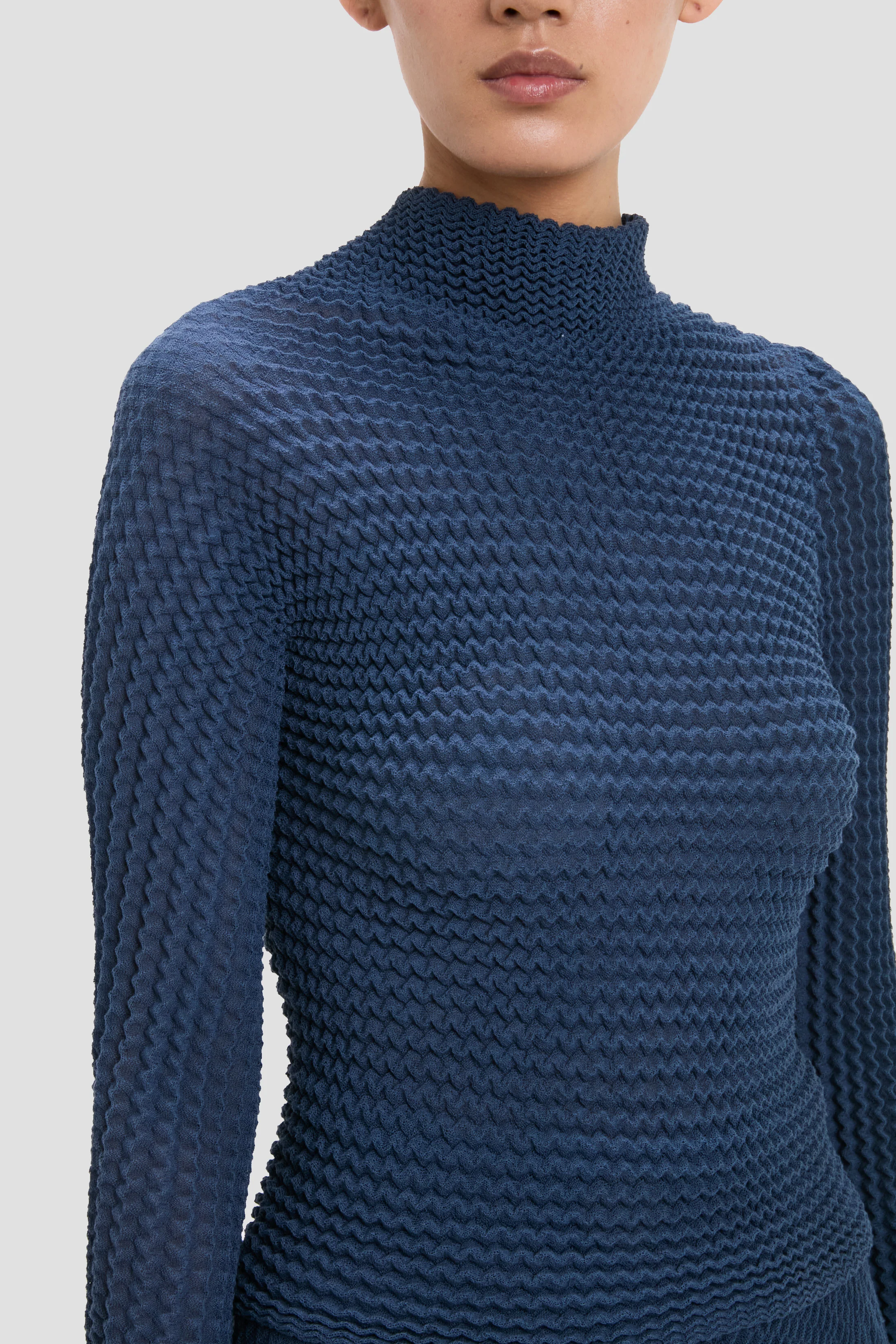 Cropped Knit Top In Eclipse - Image 3