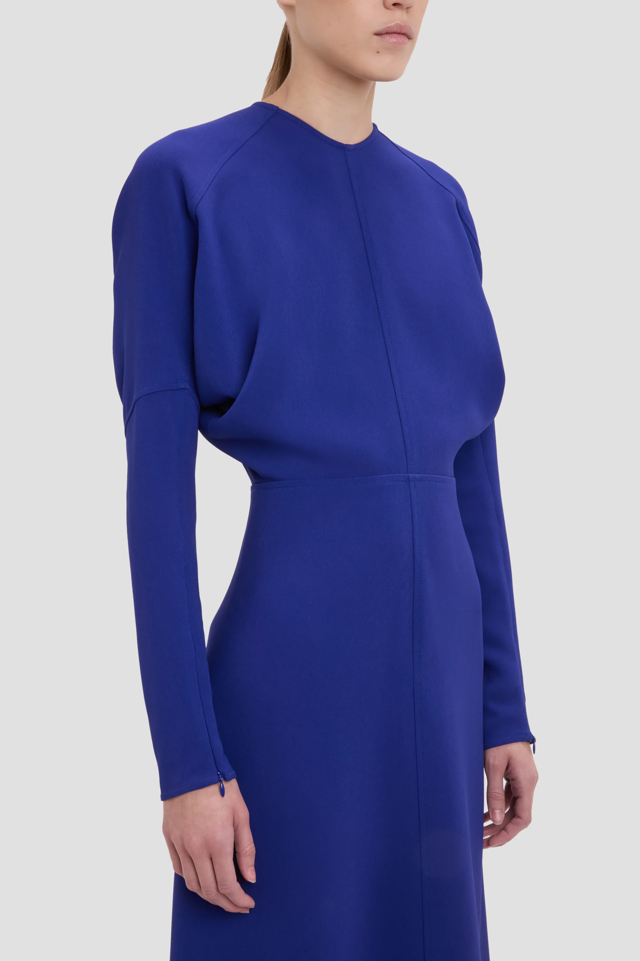 Dolman Midi Dress In Bright Indigo - Image 3