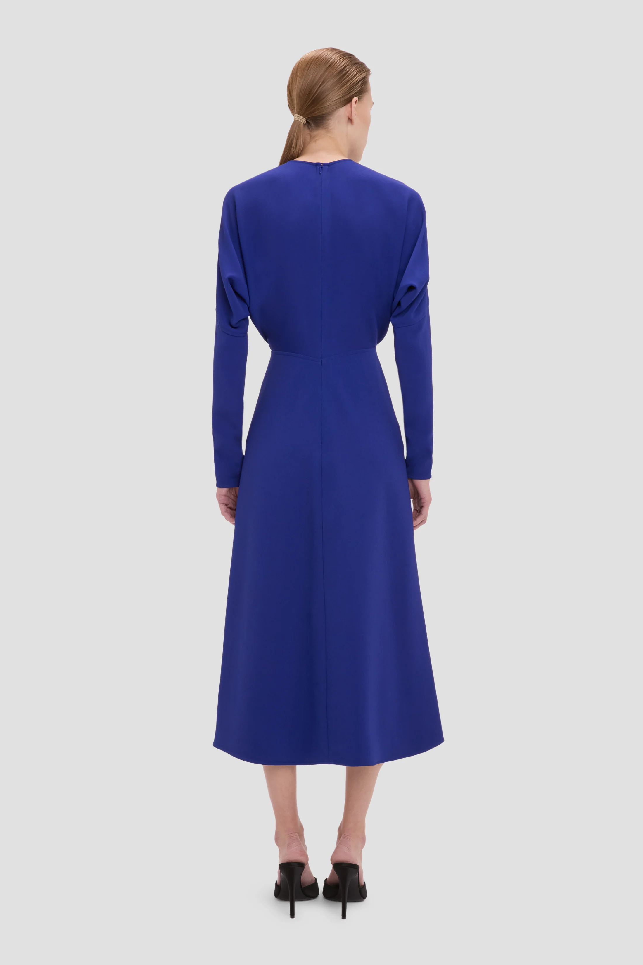 Dolman Midi Dress In Bright Indigo - Image 4