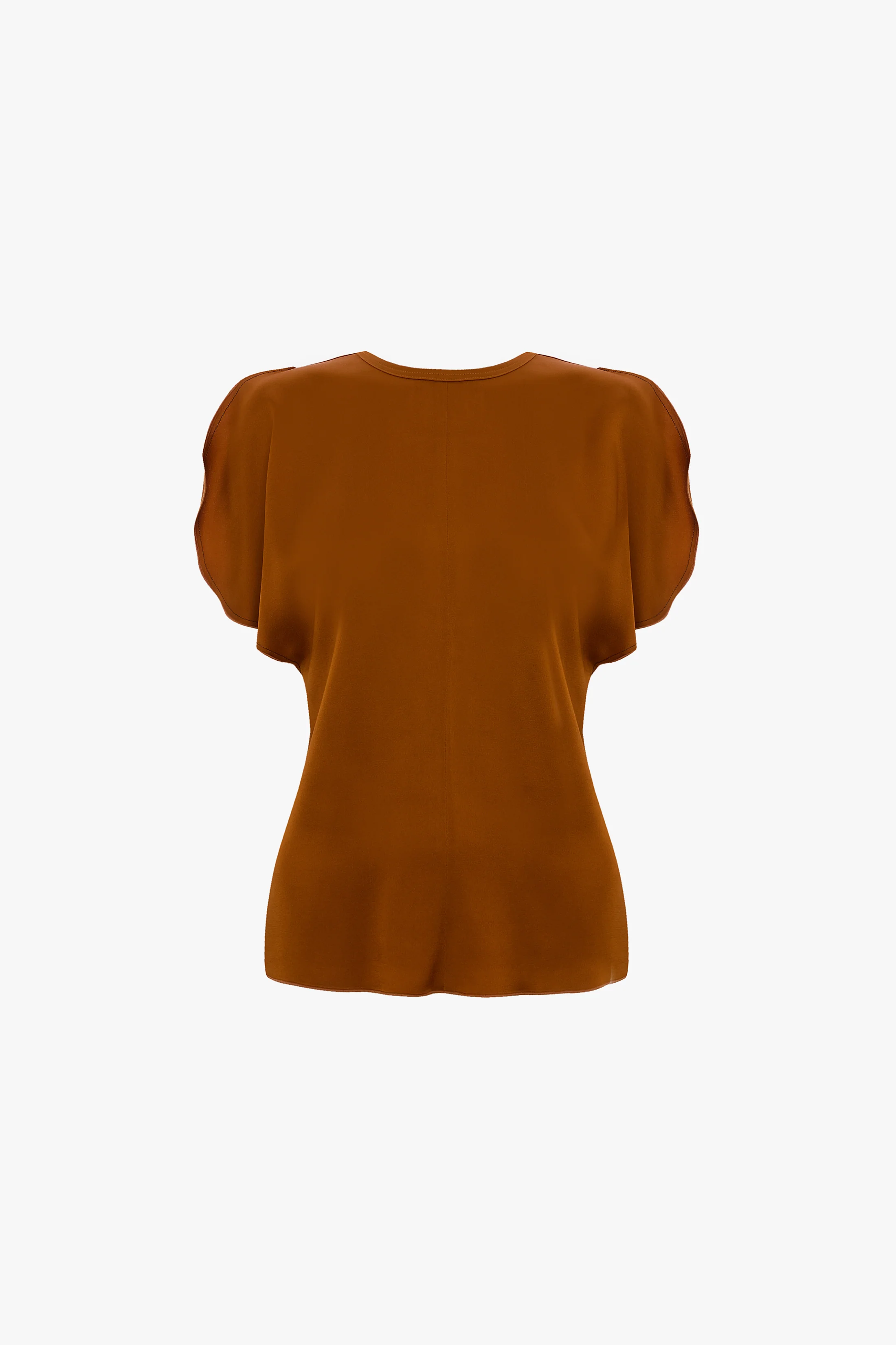 Draped Sleeve Top In Bronze - Image 5