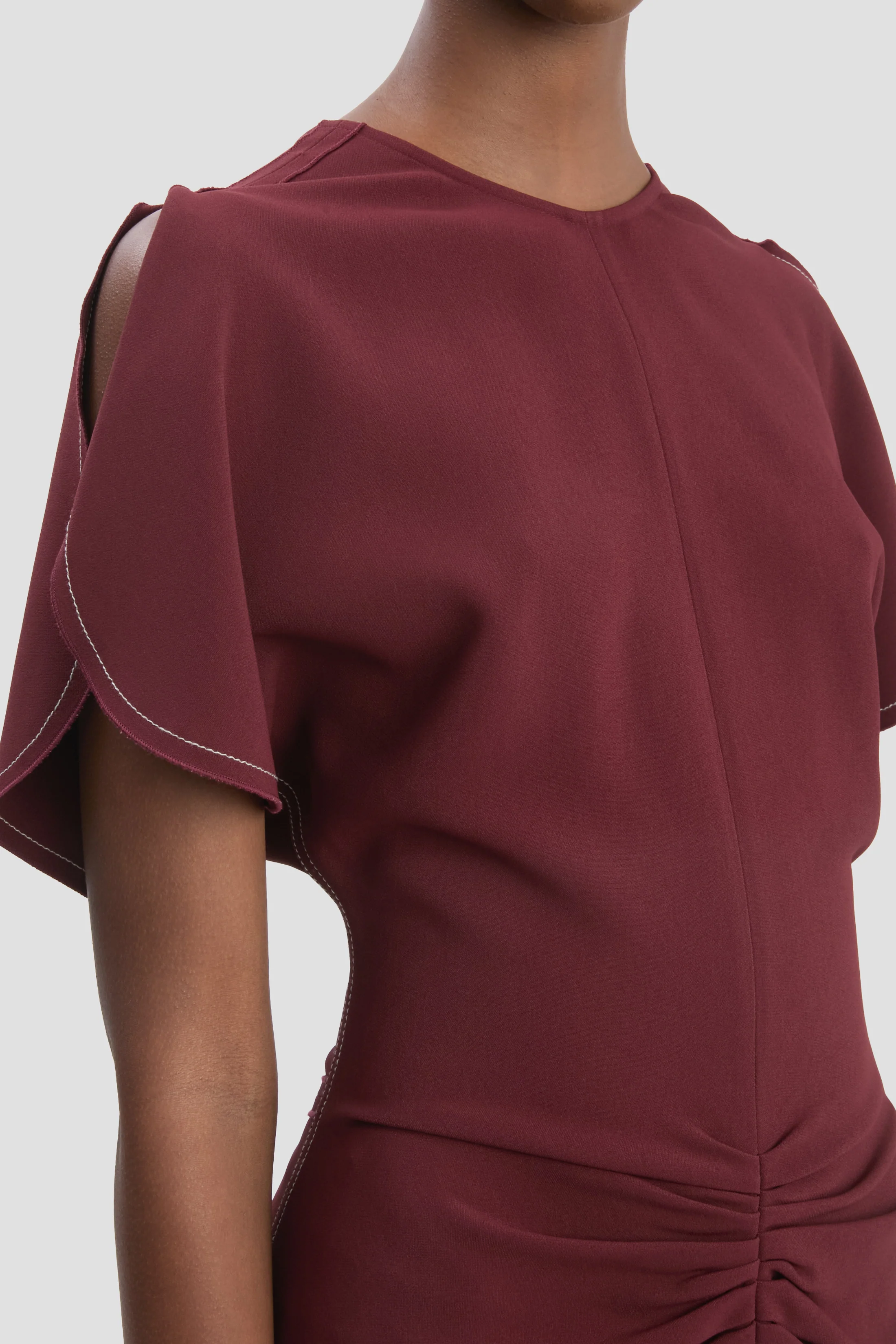 Bela Midi Dress In Cinnabar Red - Image 3