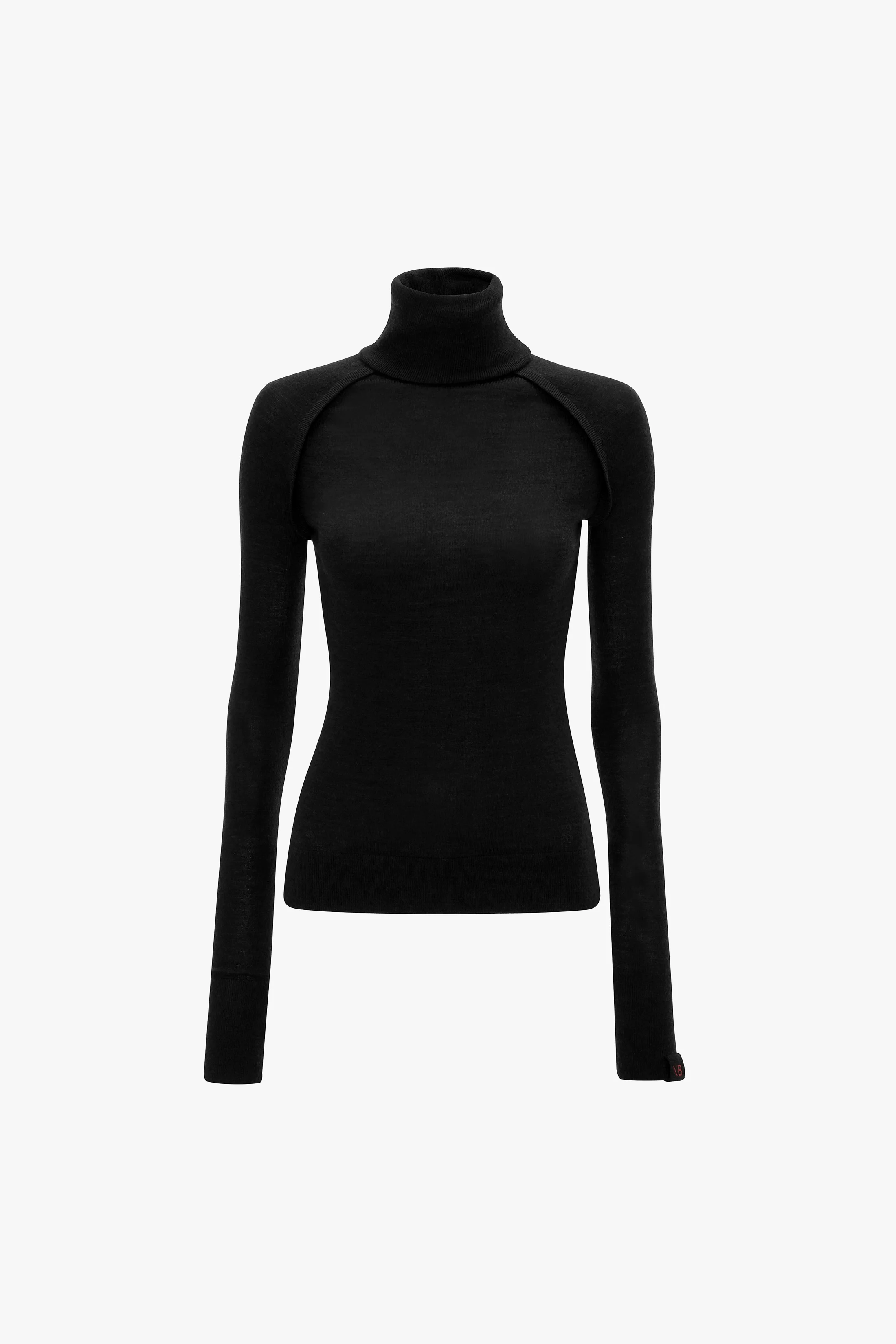 High Neck Jumper In Black - Image 5