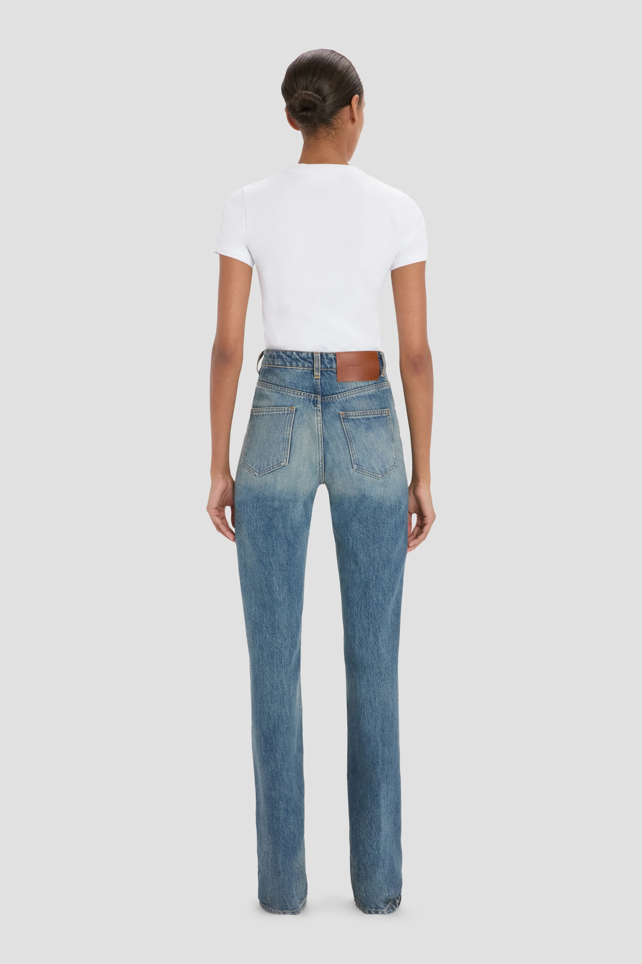 Julia Stretch Jean In Worn Blue Wash - Image 3