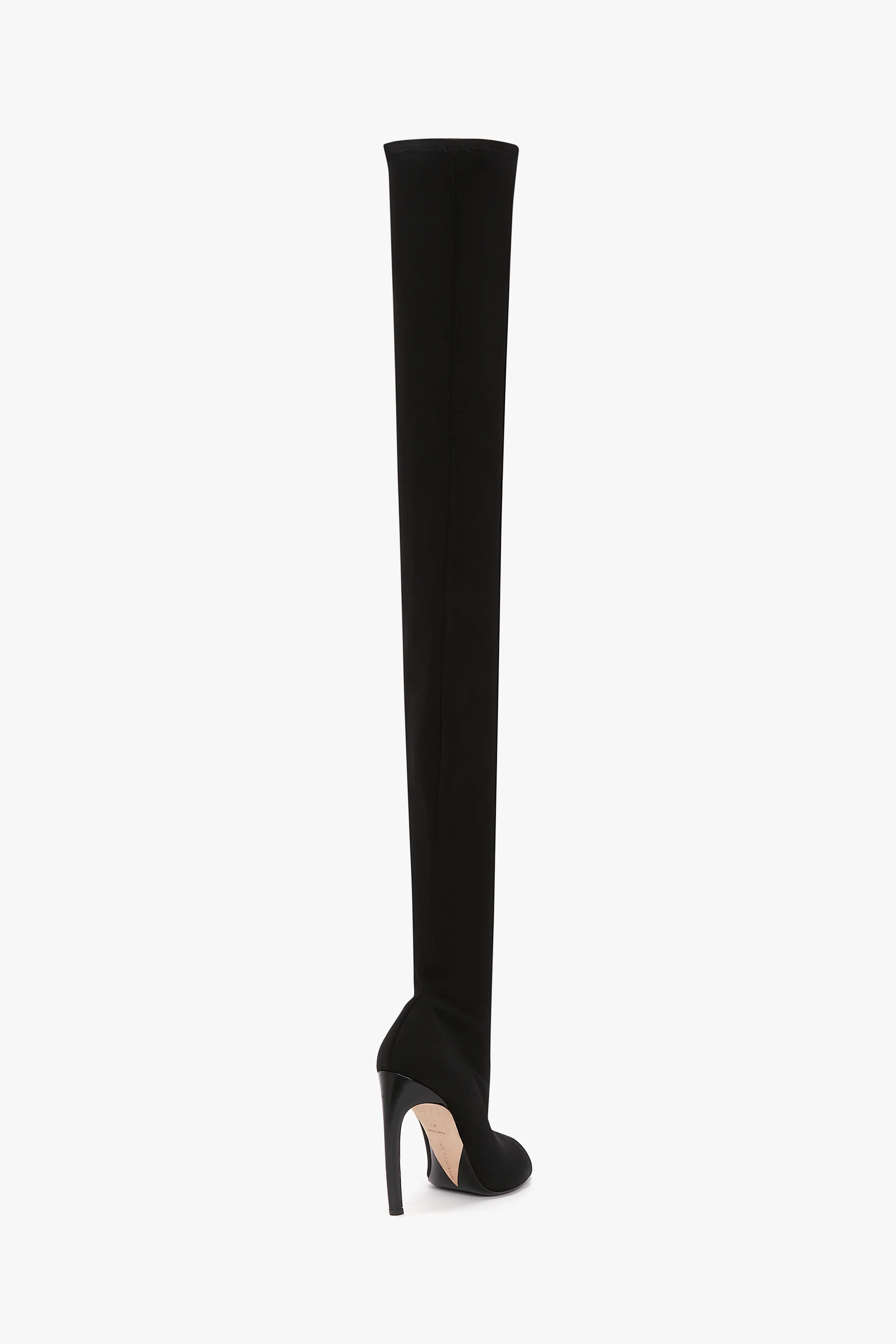 Harlow Peep Toe Stretch Jersey Boot 100 In Black - Image 3