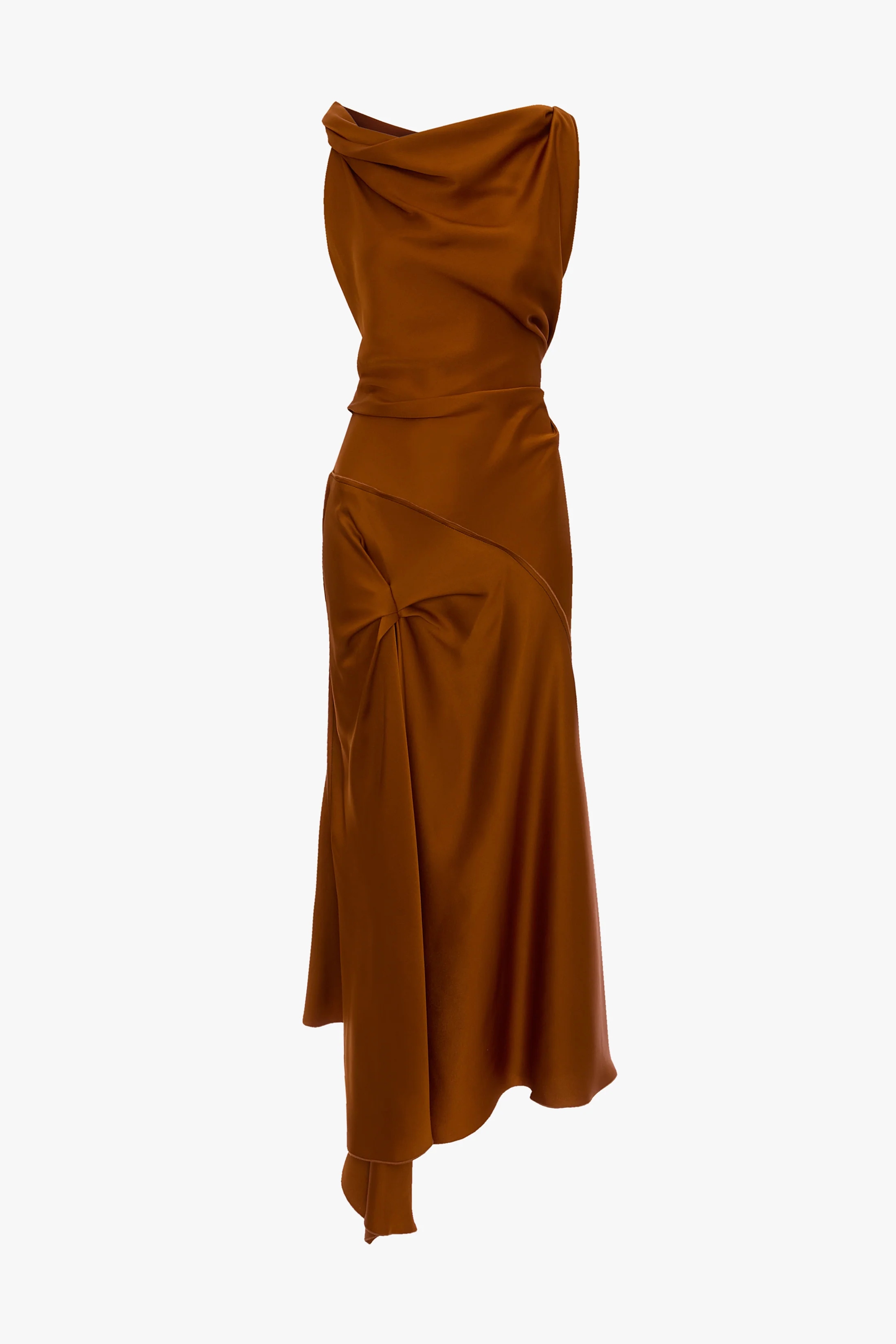 Posy Midi Dress In Bronze - Image 5