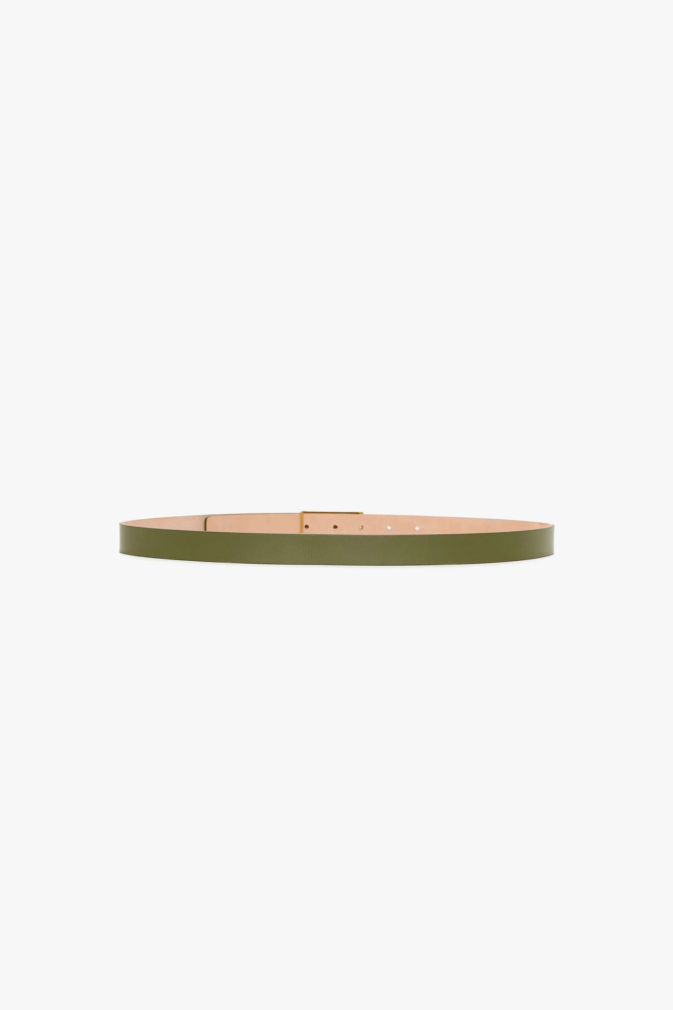 Regular Dorian Belt In Khaki Smooth Leather - Image 3