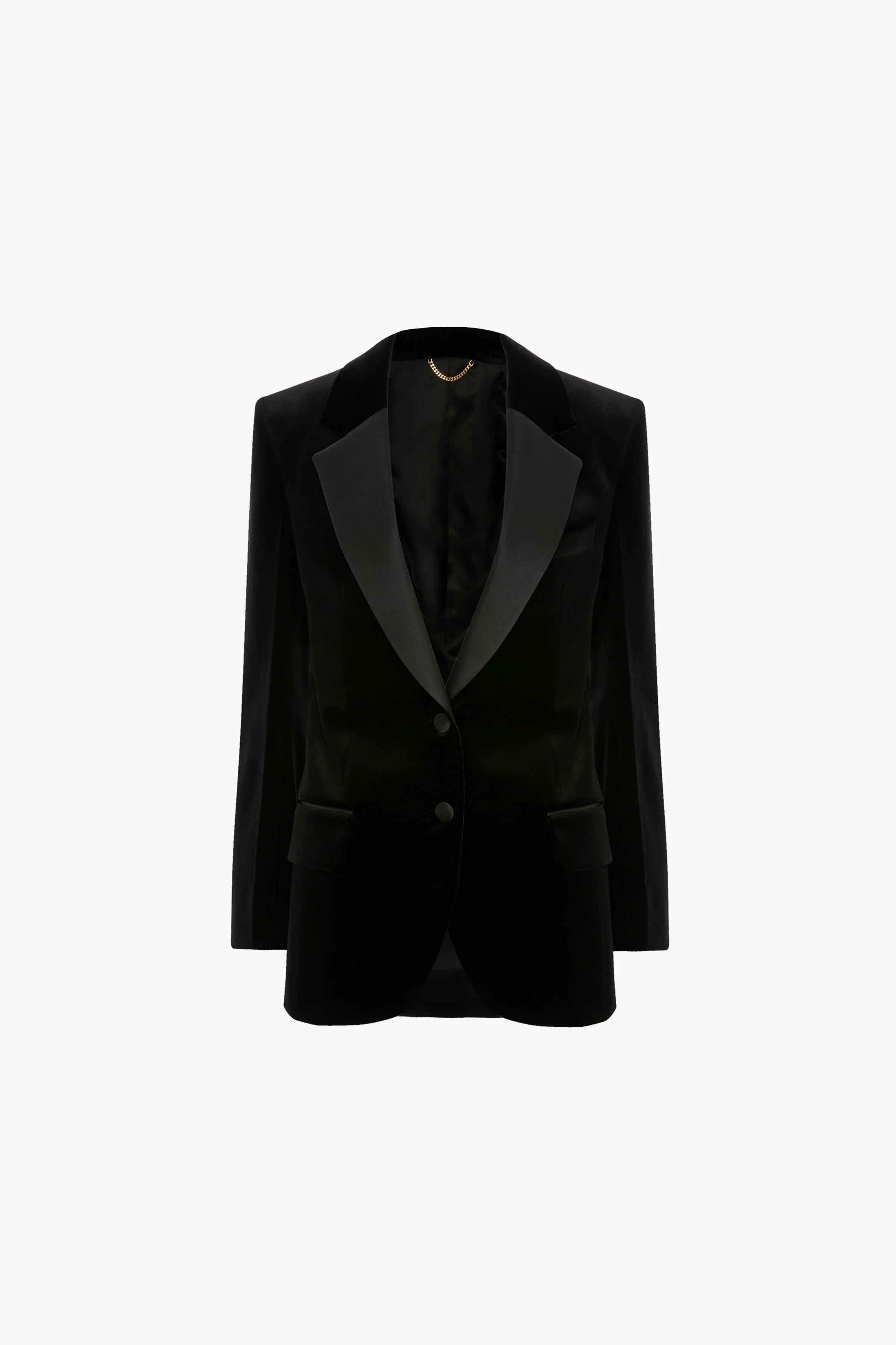 Tailored Jacket In Black Velvet - Image 5