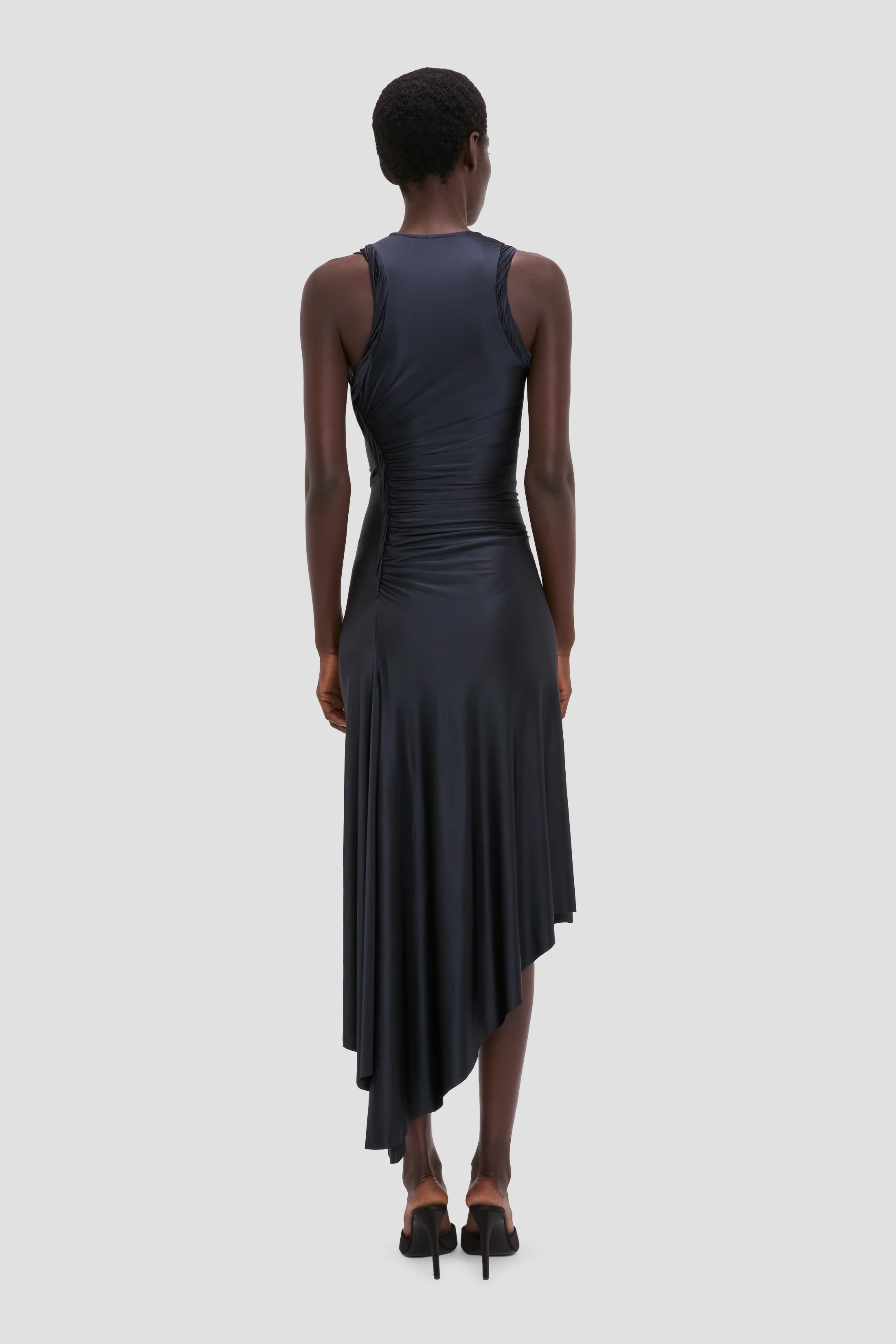 Twist Dress In Navy - Image 5