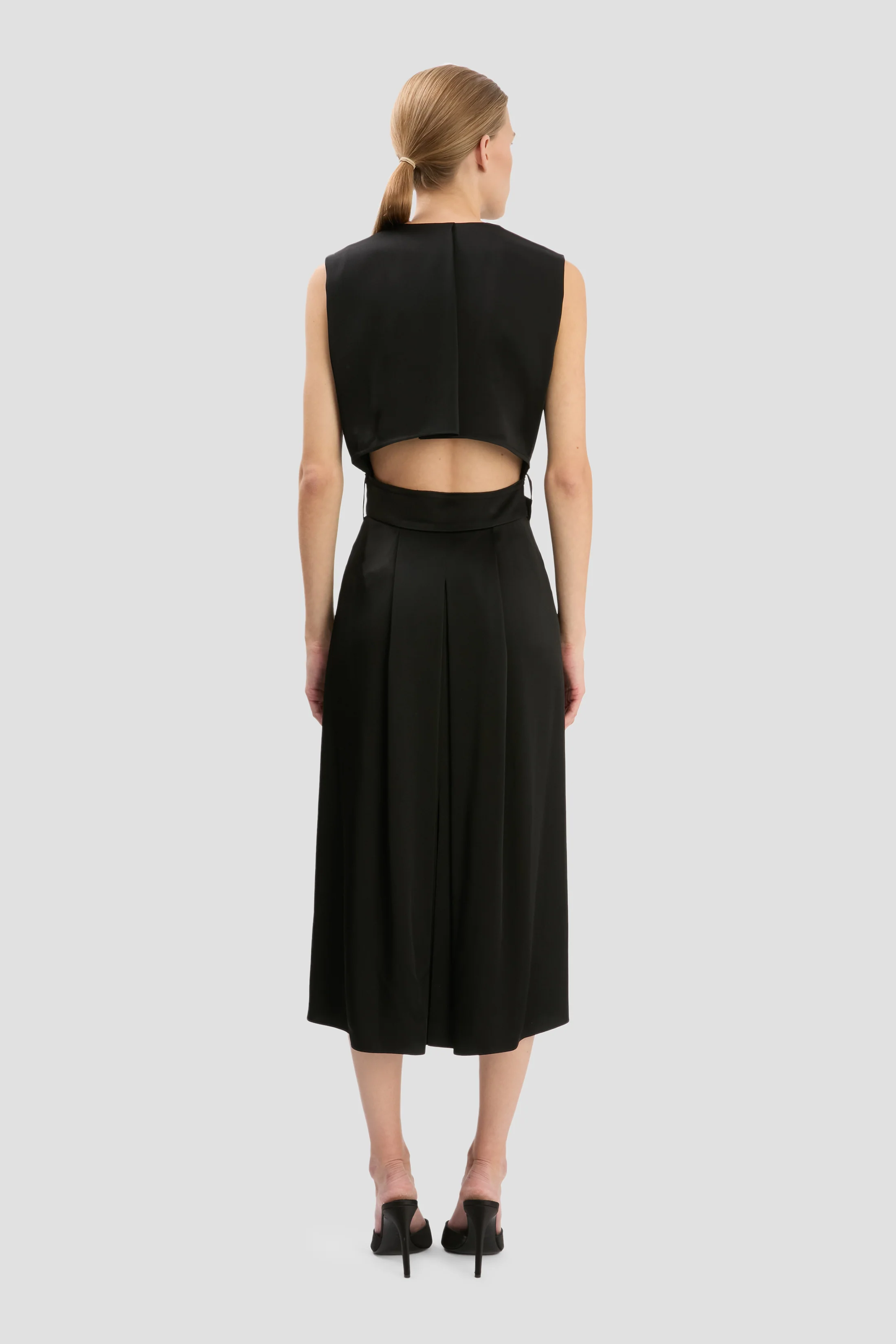 Sybil Midi Dress In Black - Image 5
