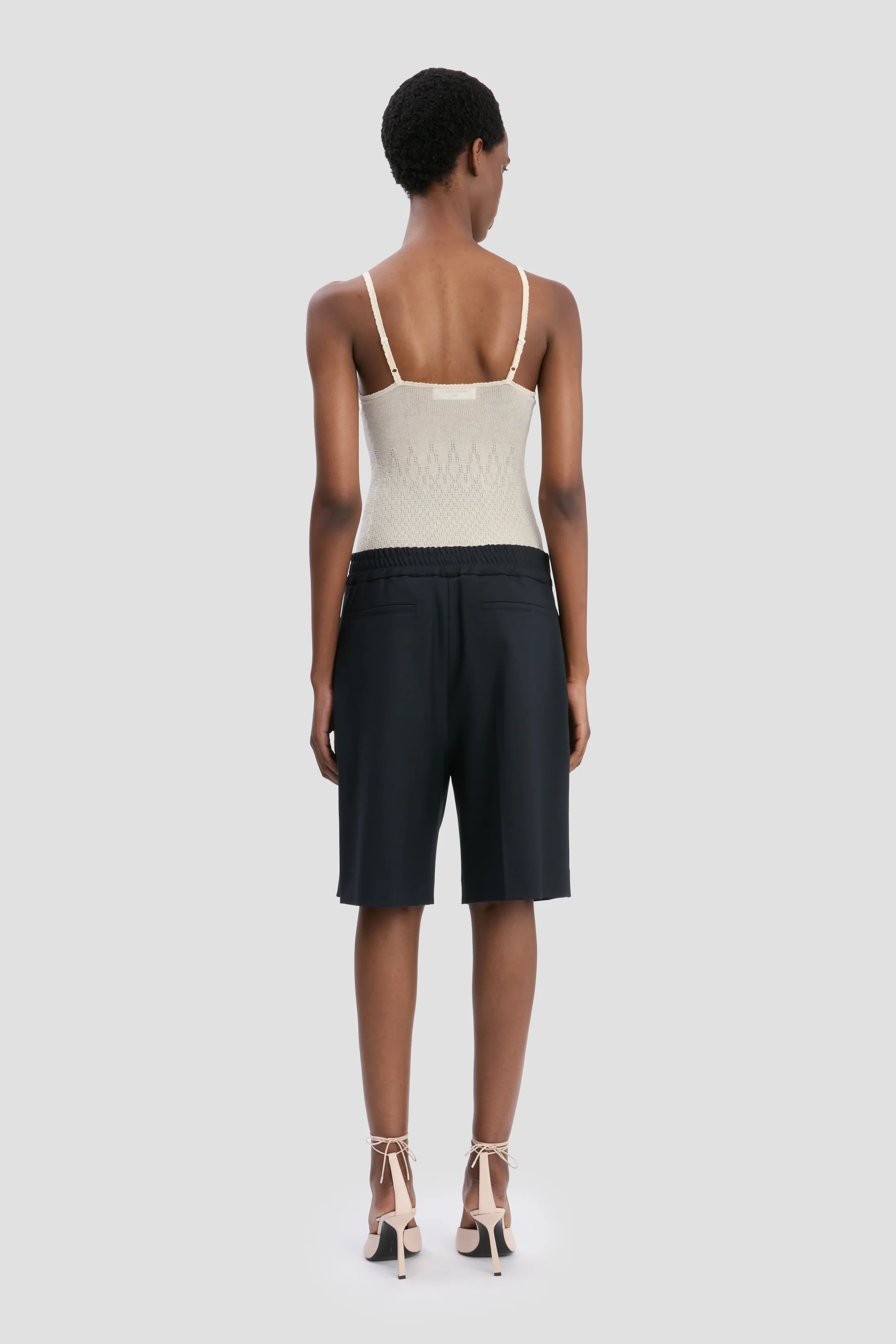 Tailored Shorts In Navy - Image 3