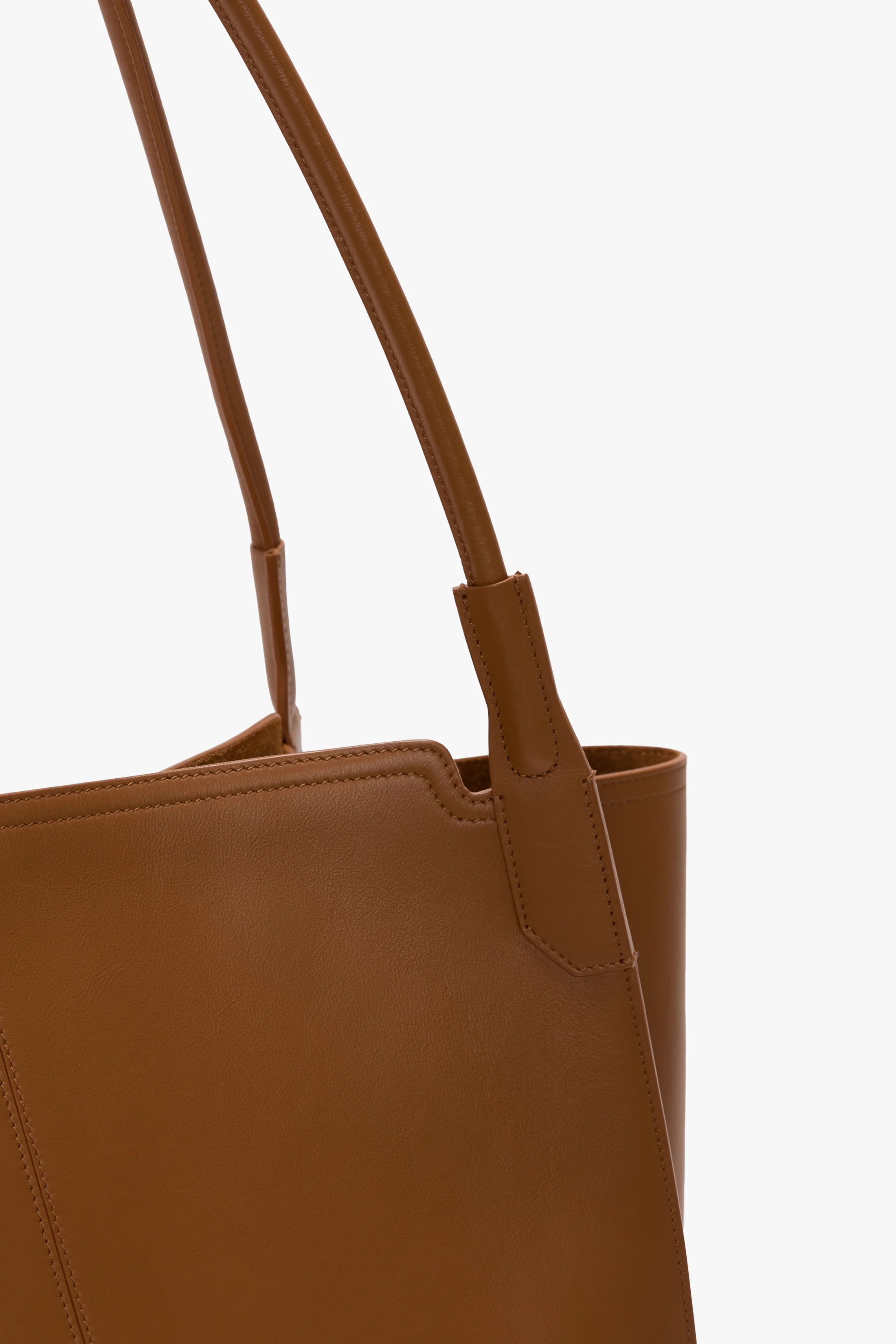 Victoria Tote Bag Large In Tan Leather - Image 4