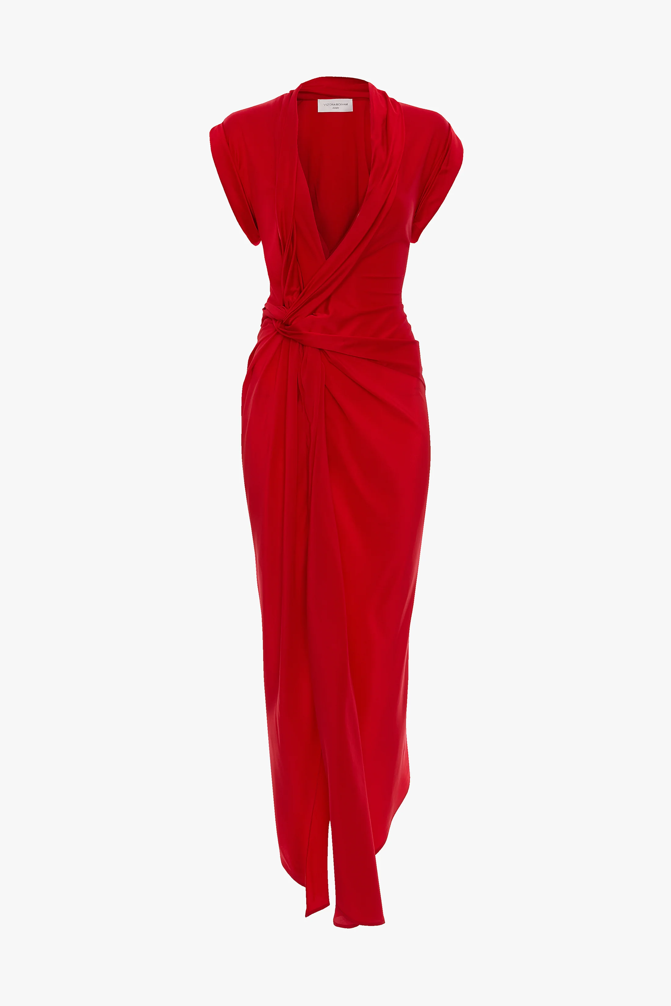 Twist Dress In Cardinal Red - Image 6