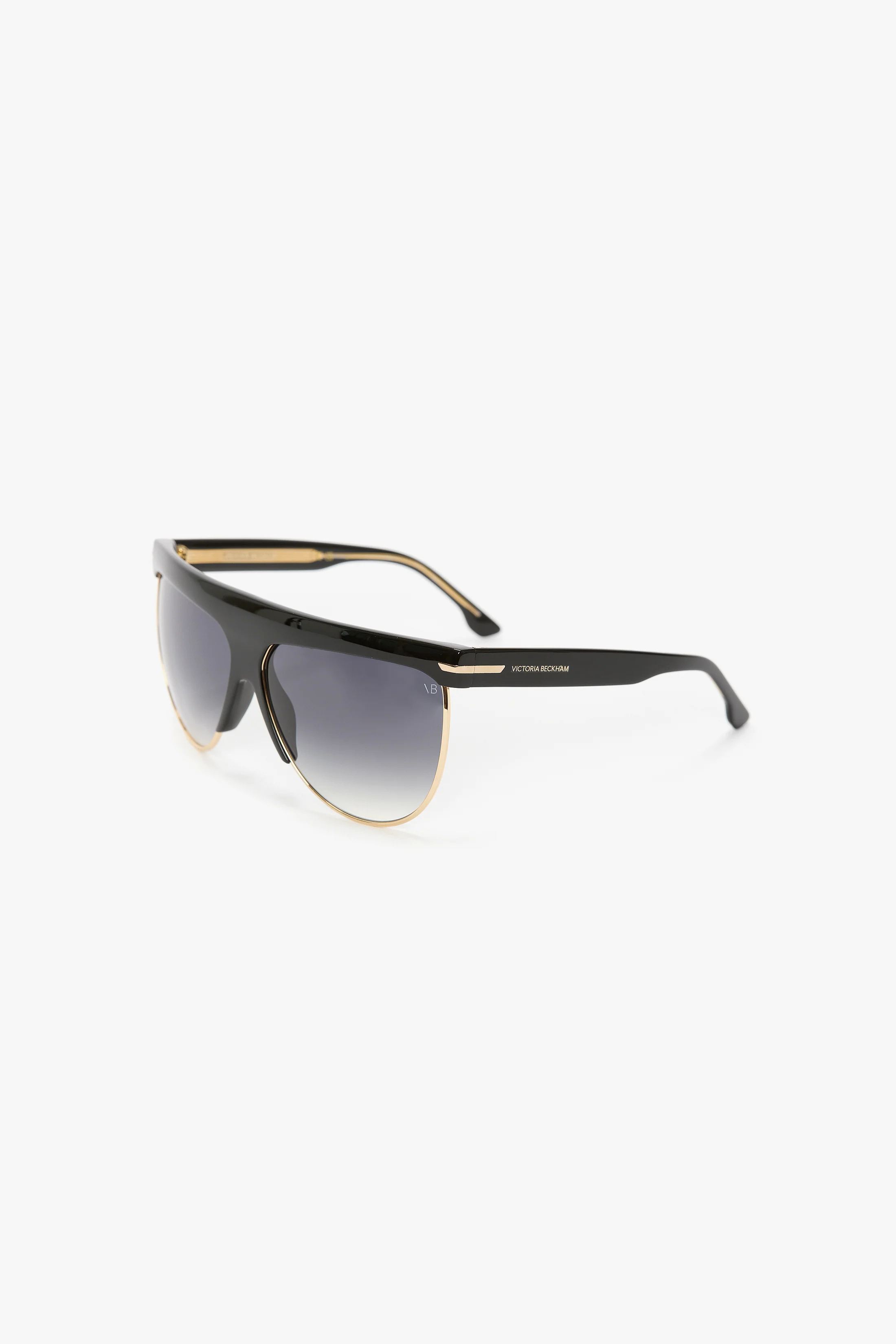 Sculpted Metal And Acetate Sunglasses With Flat Top - Image 3