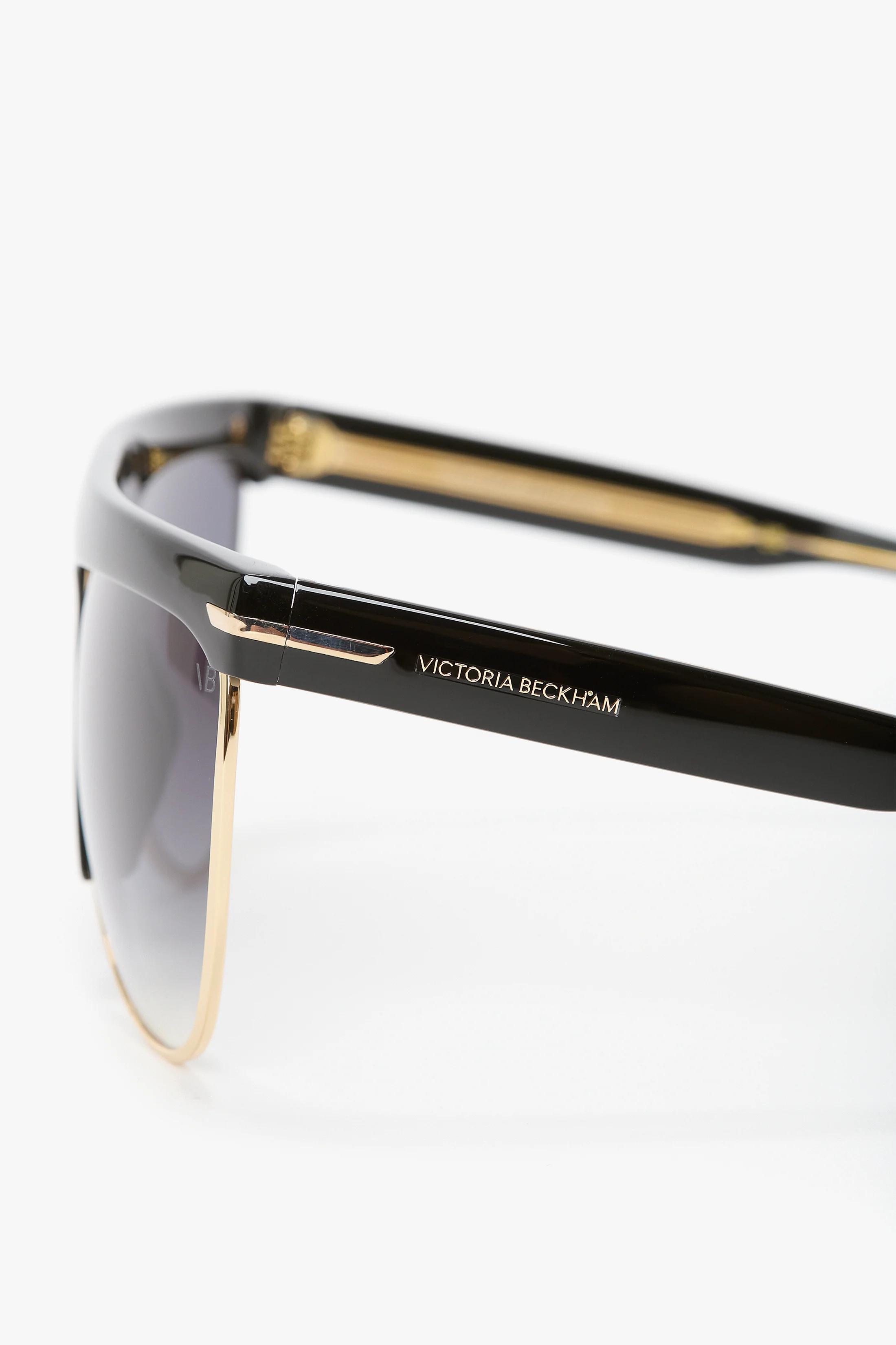 Sculpted Metal And Acetate Sunglasses With Flat Top - Image 5