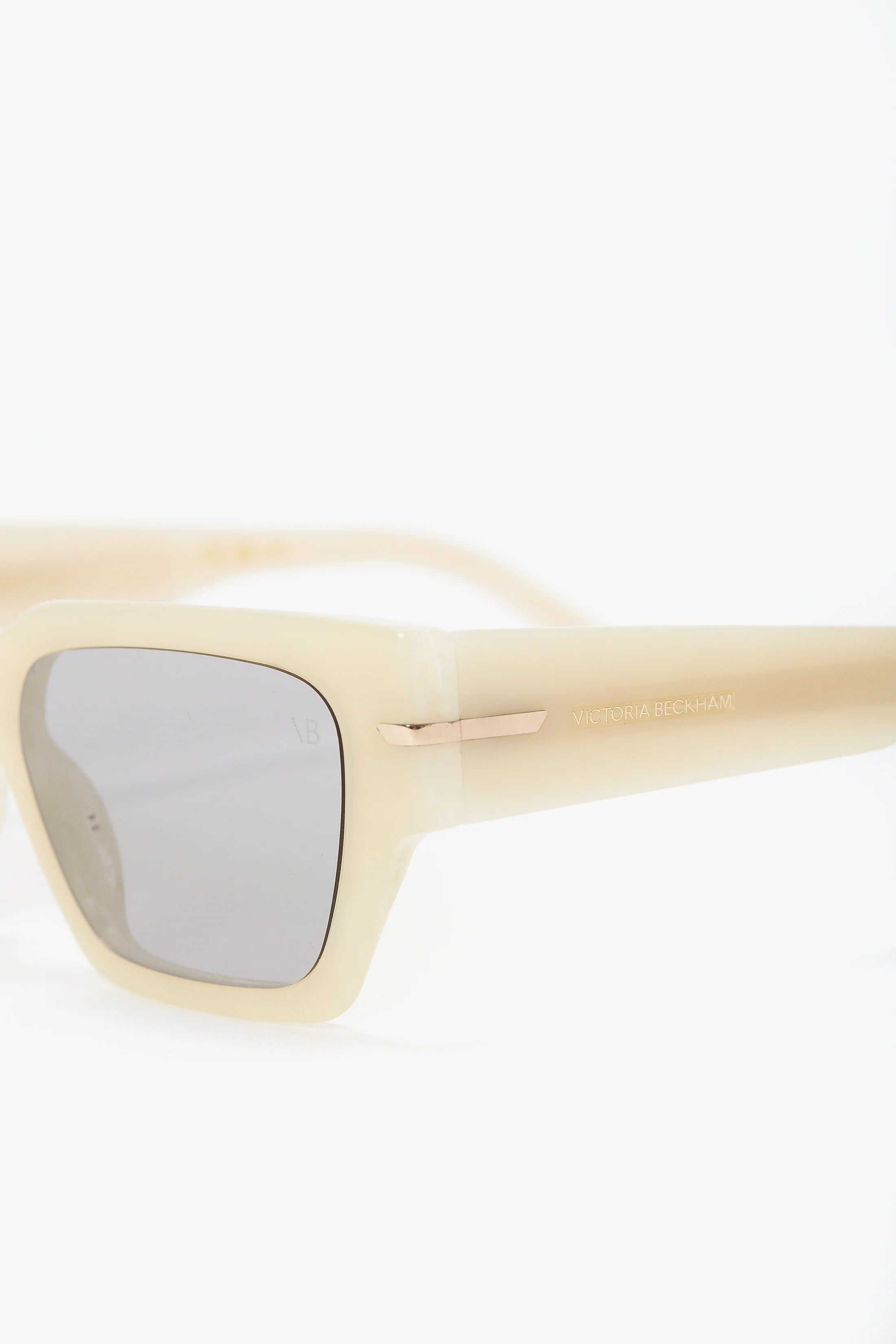 Acetate Sunglasses In Ivory Marble - Image 4