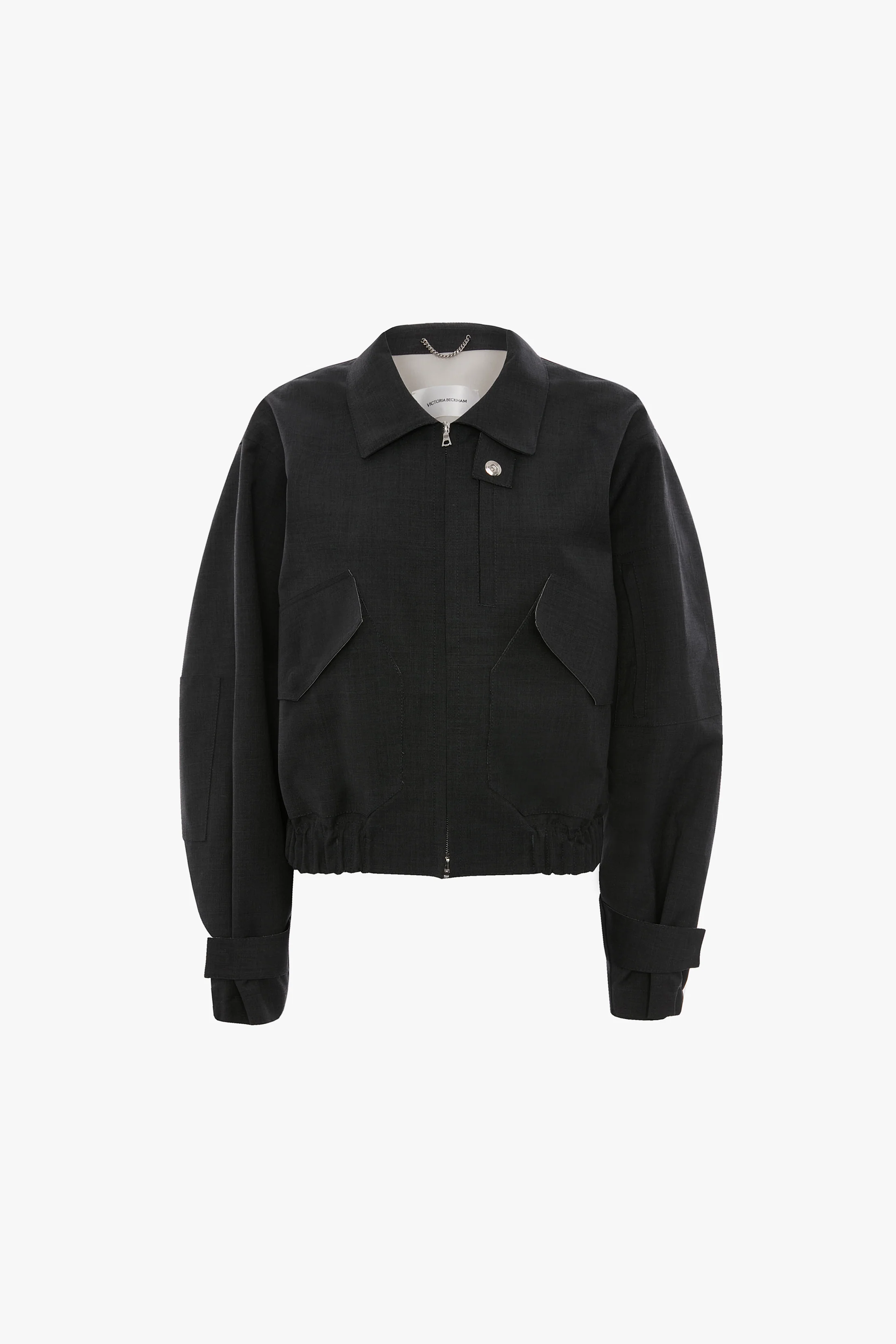 Victoria Beckham X Mackintosh Bomber Jacket In Charcoal - Image 3
