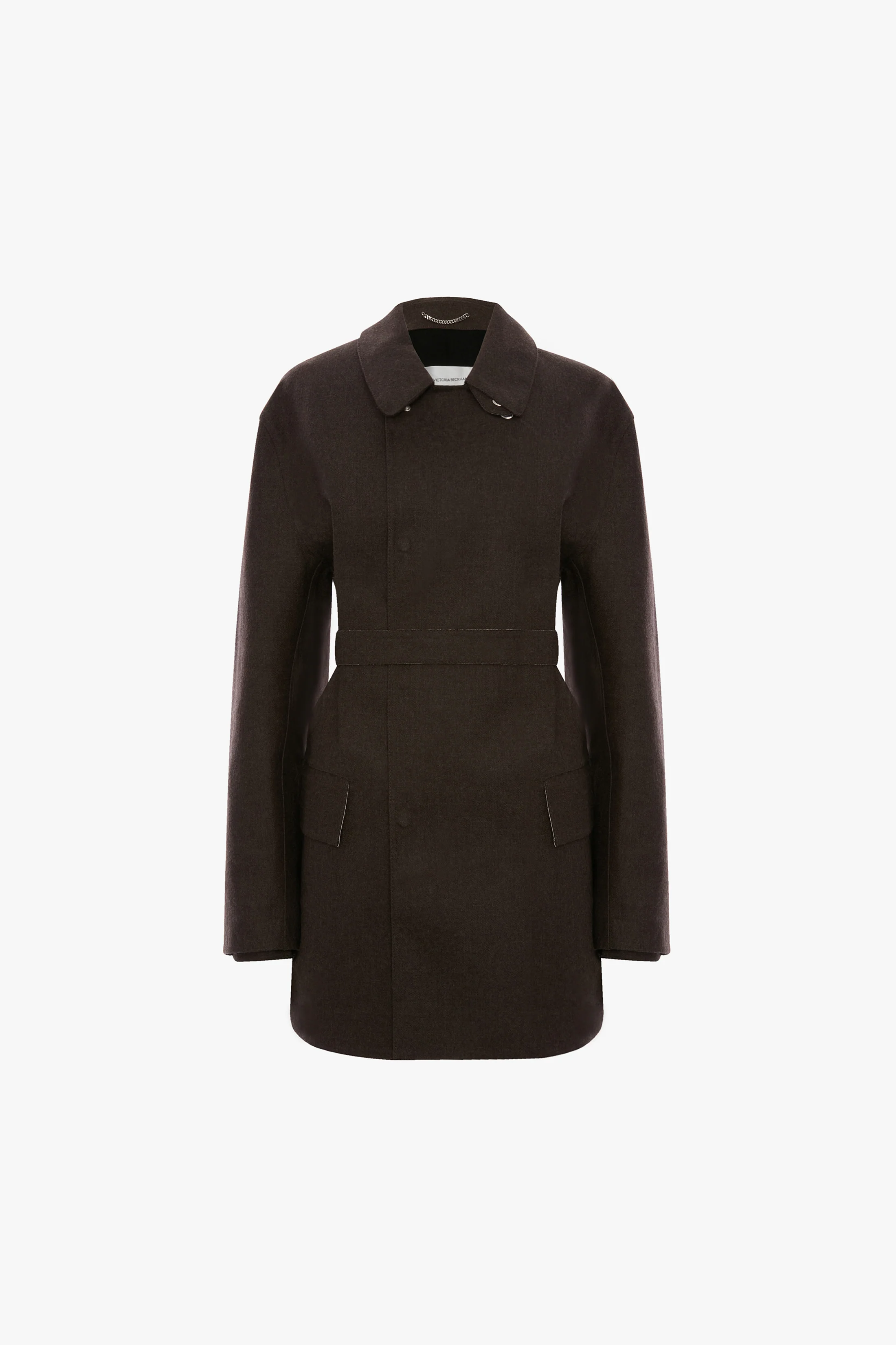 Victoria Beckham X Mackintosh Caban Coat In Brown - Image 3