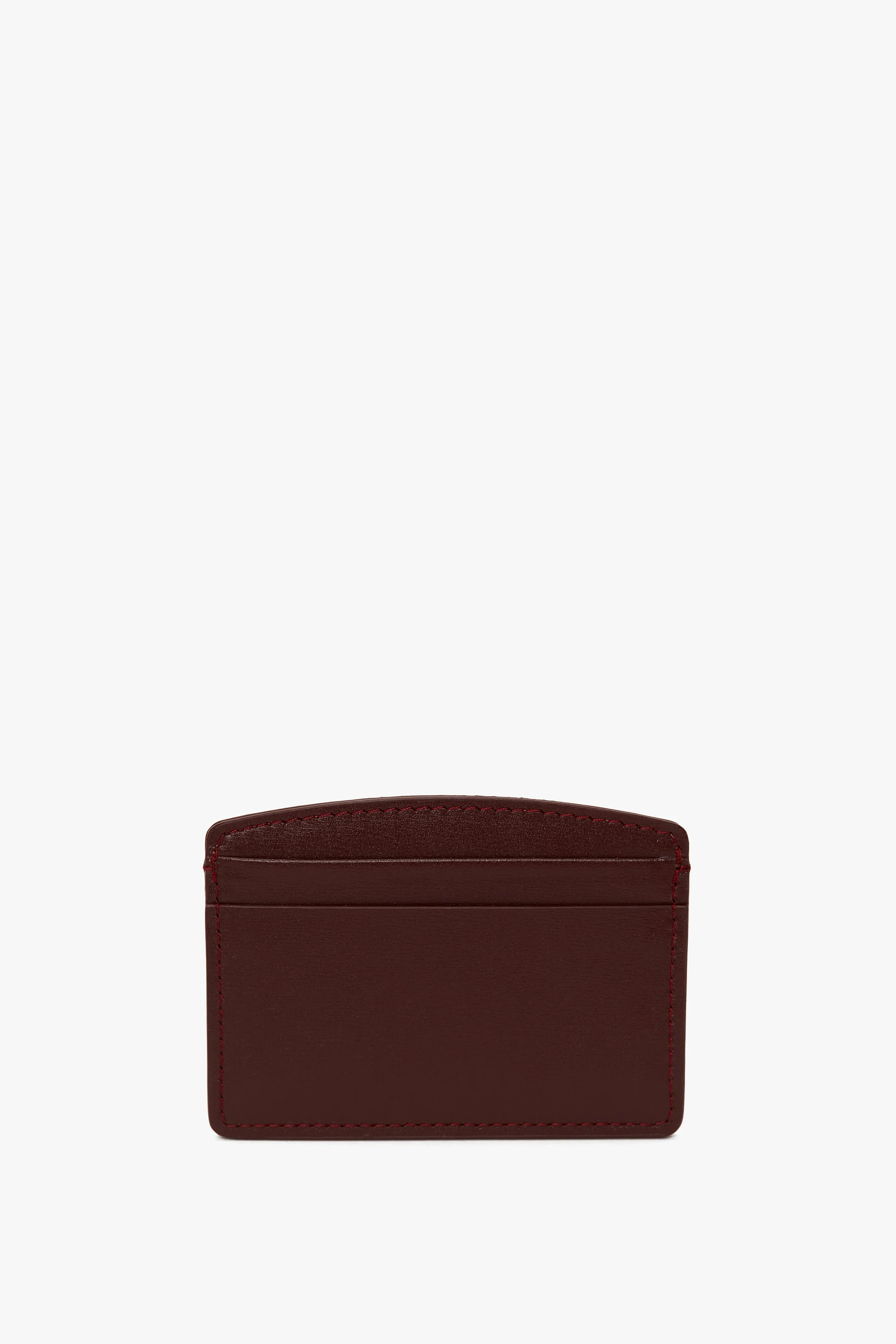 Victoria Card Holder In Burgundy Leather - Image 3