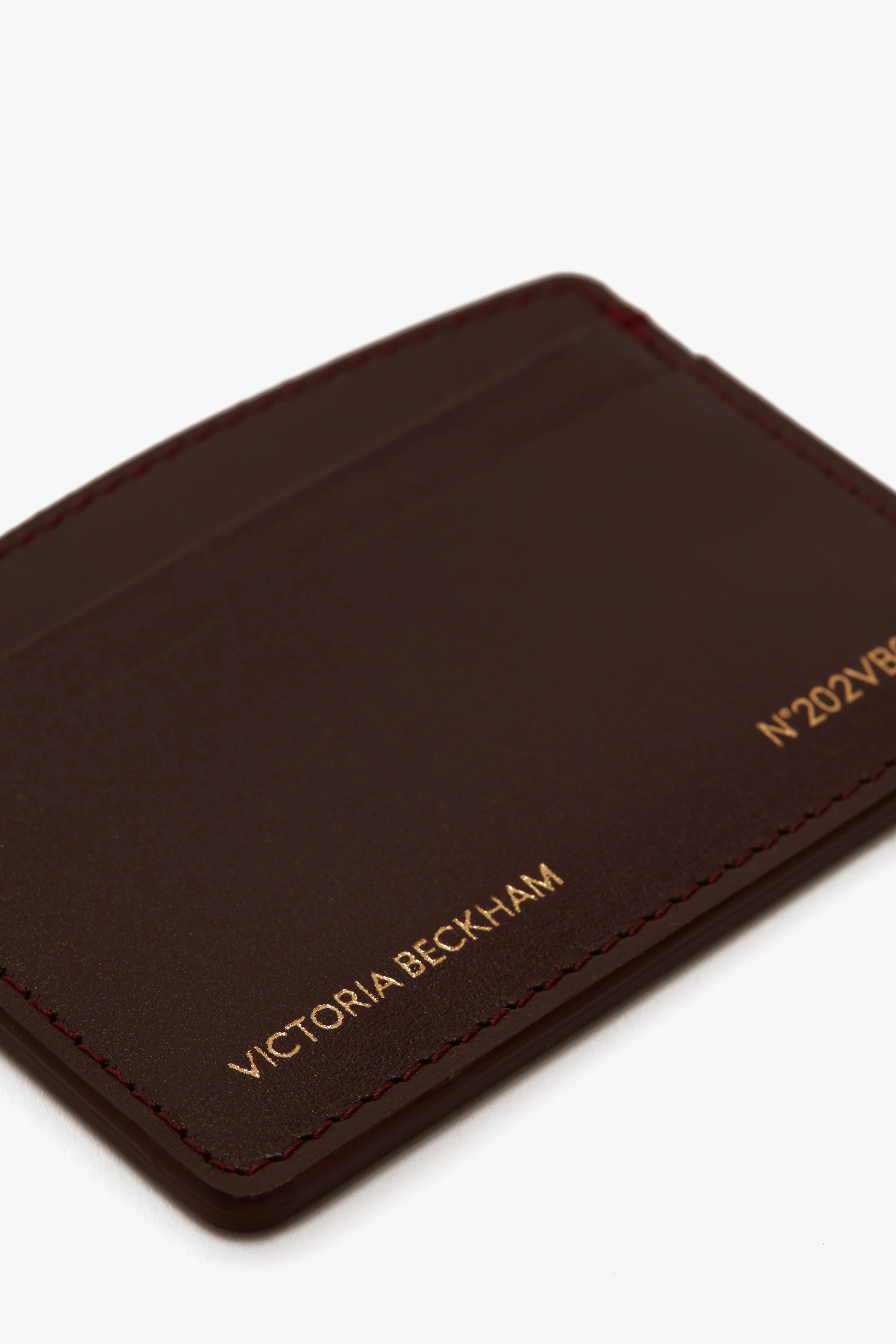 Victoria Card Holder In Burgundy Leather - Image 4