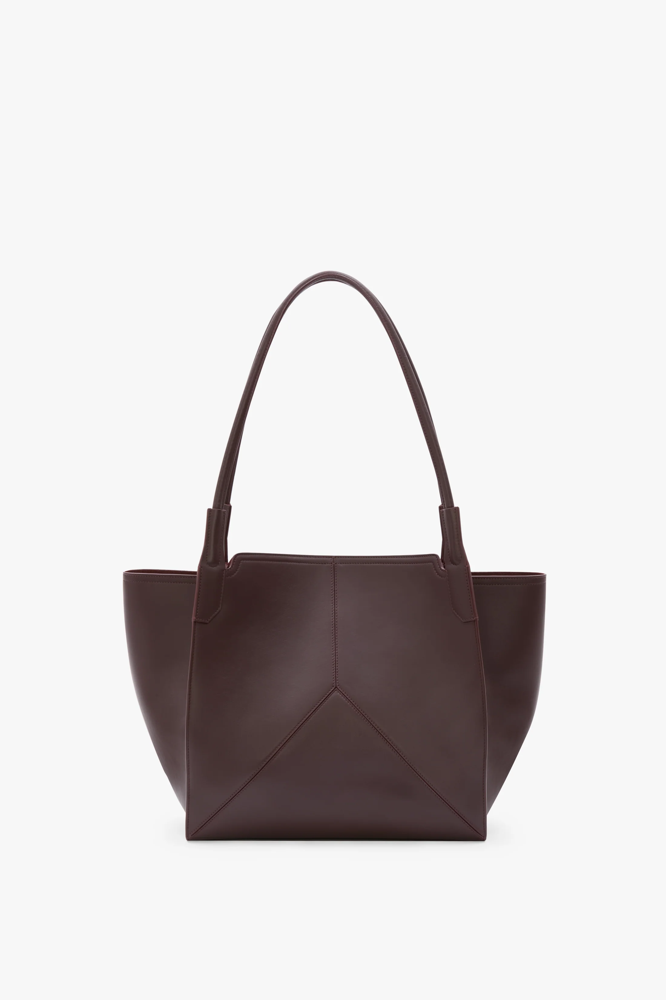 Victoria Tote Bag In Burgundy Leather - Image 5